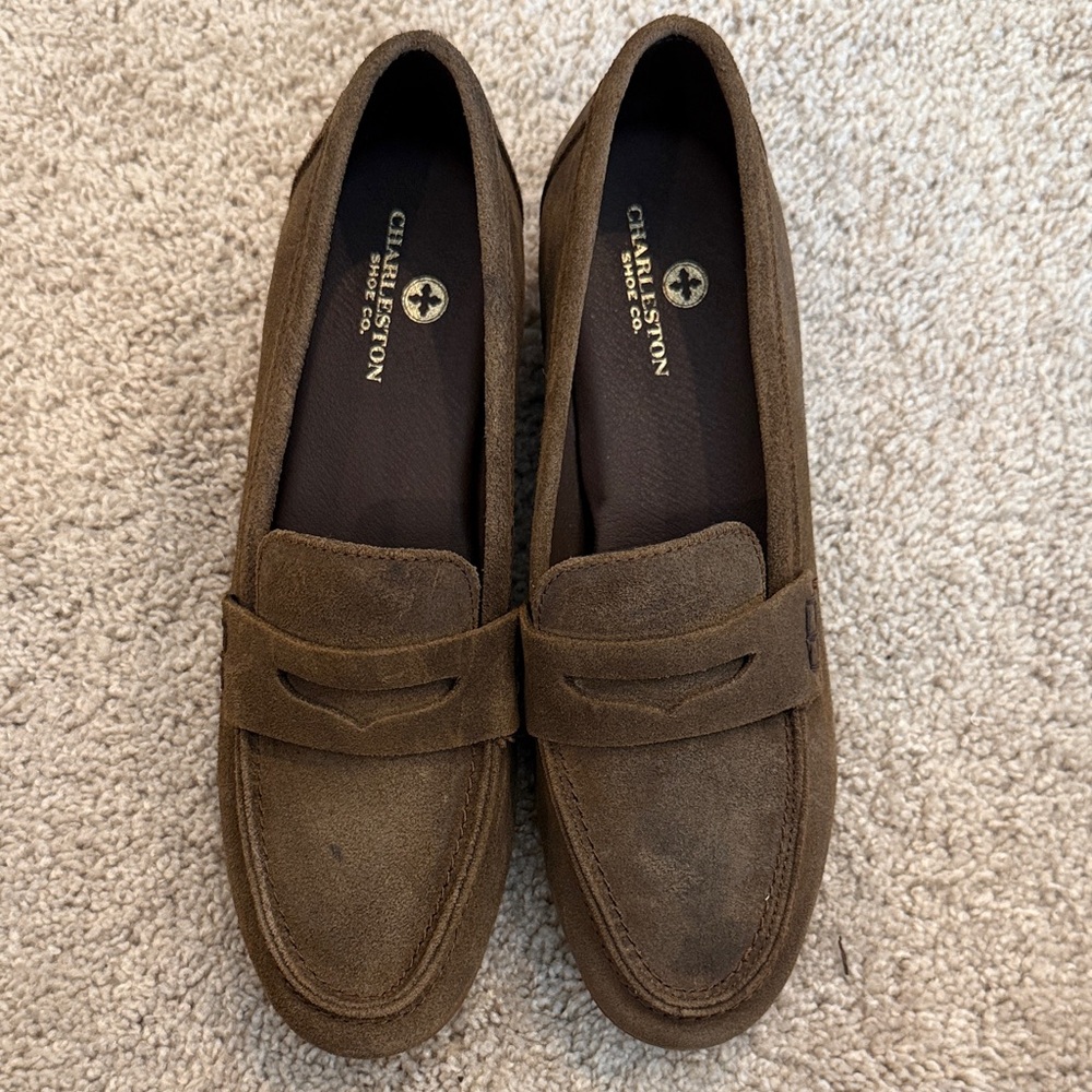 CHARLESTON SHOE CO. Suede Brown Loafers